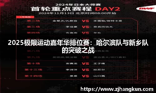 2025极限运动嘉年华排位赛：哈尔滨队与新乡队的突破之战