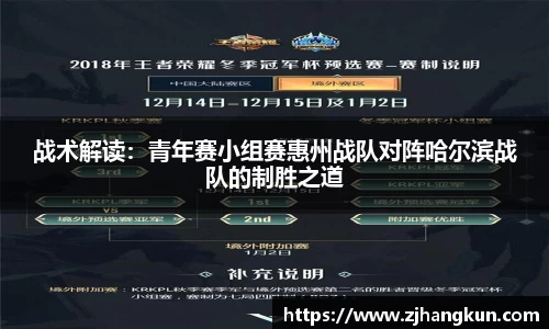 战术解读：青年赛小组赛惠州战队对阵哈尔滨战队的制胜之道
