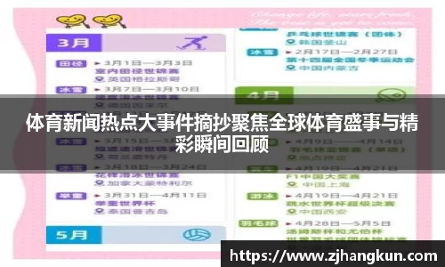 体育新闻热点大事件摘抄聚焦全球体育盛事与精彩瞬间回顾